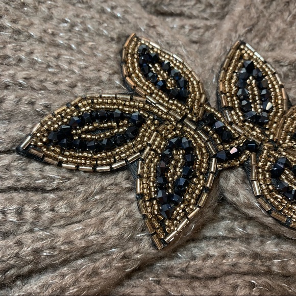 Knitted Headwrap Ear Warmer with Beaded Bling - Picture 5 of 6